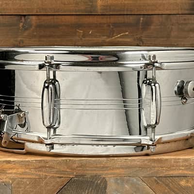 1960s Slingerland No. 130 Gene Krupa Sound King 5x14 8-Lug Chrome Over Brass Snare Drum w/ Zoomatic Strainer image 8