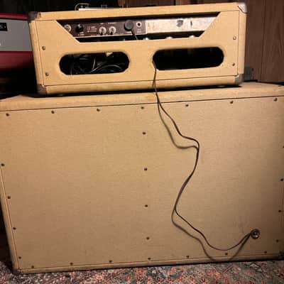 Fender Bassman 6G6-B Brownface 50-Watt 2x12" Piggyback Guitar Amp 1963 - 1964 - Blonde image 5