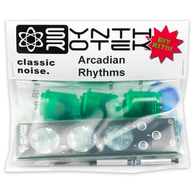 Synthrotek Arcadian Rhythms DIY Kit, Green Buttons - Arcade Style Manual Gate Eurorack Kit image 1