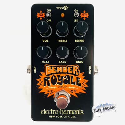 Used Electro-Harmonix EHX Bender Royale Germanium Fuzz Guitar Pedal Black ♫ image 1