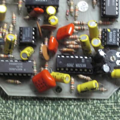 for parts / for repair DOD circuit board with parts on it for 575-A Flanger (Analog Flanger) NO casing, NO bottom plate, NO controls, NO switch, NO knobs, NO jacks, NO wires, NO screws (early to mid 1980s) image 8