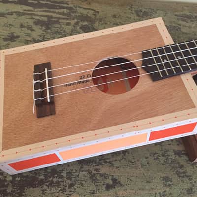 Taconic Cigar Box Guitar Concert Ukulele - Catch 22 Toro - Acoustic/Electric - PreAmp - Video image 1
