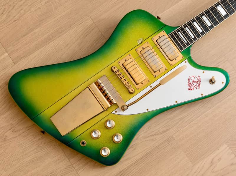 2000 Gibson Custom Shop Firebird VII Green Sparkle Burst w/ Case image 1