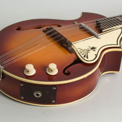 Florentine K-72 Hollow Body Electric Mandolin, made by Kay,  c. 1959, original grey chipboard case. image 13