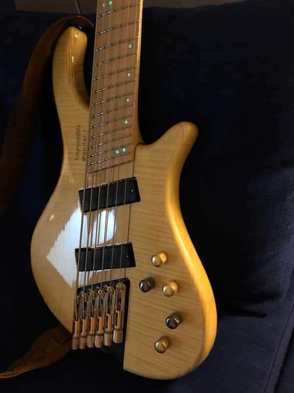 Impossible@bass™ ‎בְּצַלְאֵל Impossible@Headless Fanfret (V5) 6 strings with Bartolini + GhostFire Bullet 3.0 padded  Super Thick GigBag - Safe Shipping image 1
