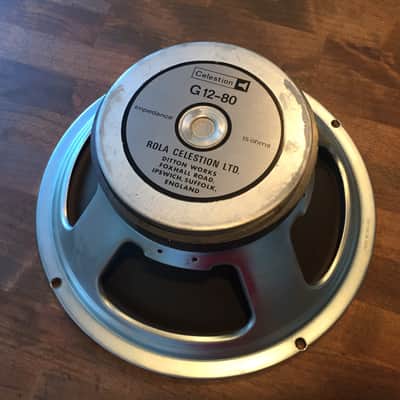 PAIR (2) - 12" Celestion/Rola G12-80 1980 - 444 Cone, 15 ohm image 1