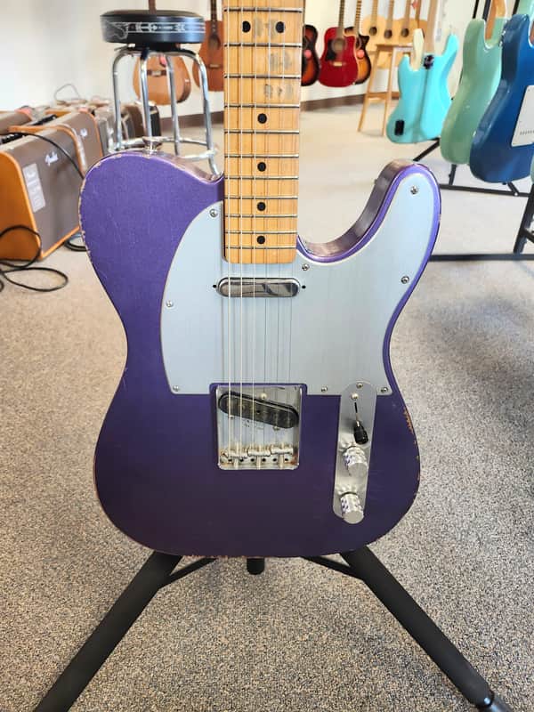 Used 2018 Fender Limited Edition Road Worn '50s Telecaster - Purple Metallic with Fender Deluxe Padded Gigbag