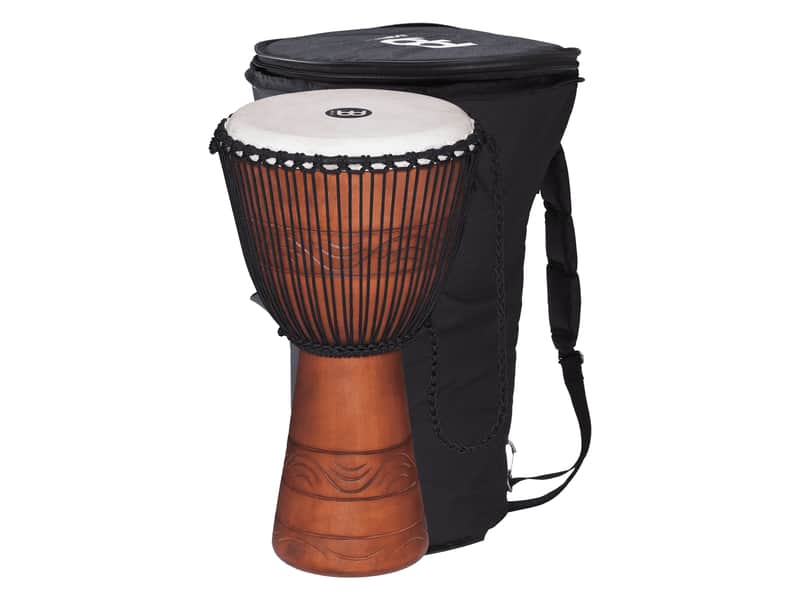 Meinl Percussion ADJ2-L+BAG African Style Rope Tuned 12-Inch Wood Djembe with Bag, Brown (VIDEO) image 1