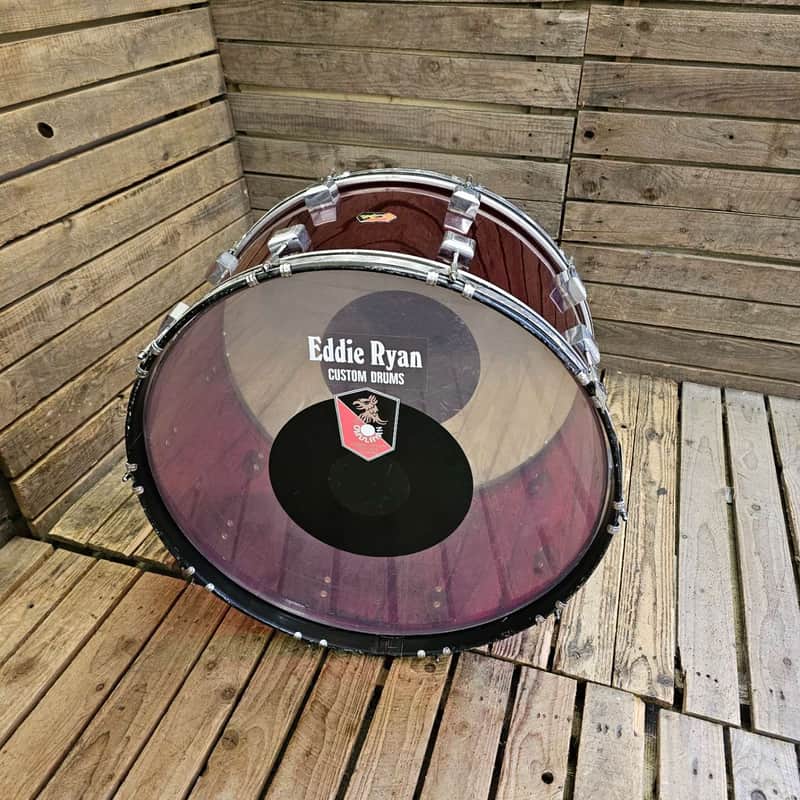 Marching 28" Bass Drum Eddie Ryan Custom, Red Acrylic USED! RKEDR220726 image 1