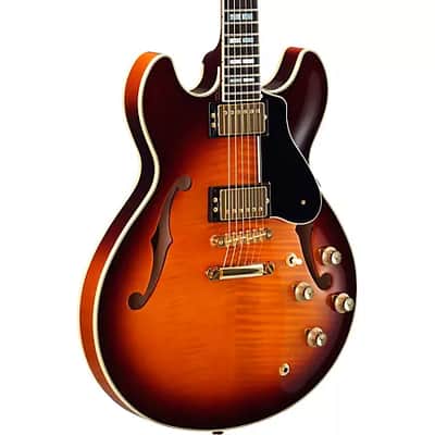 Yamaha SA2200 Semi-Hollowbody Electric Guitar, Sycamore Top; Brown Sunburst image 2