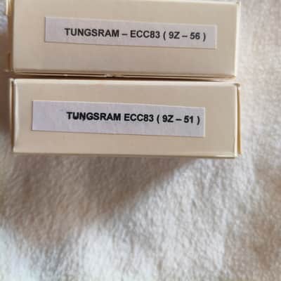 2 X NOS 1970s Tungsram ECC83 ( Platinum Matched Pair ) - Extremely strong emission! Same date codes! image 6