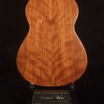 Handmade Concert Ukulele, Solid Taiwania, Pommele, TAIWAN Map, Soft-bag, Bruce Wei UG15-2875 image 7