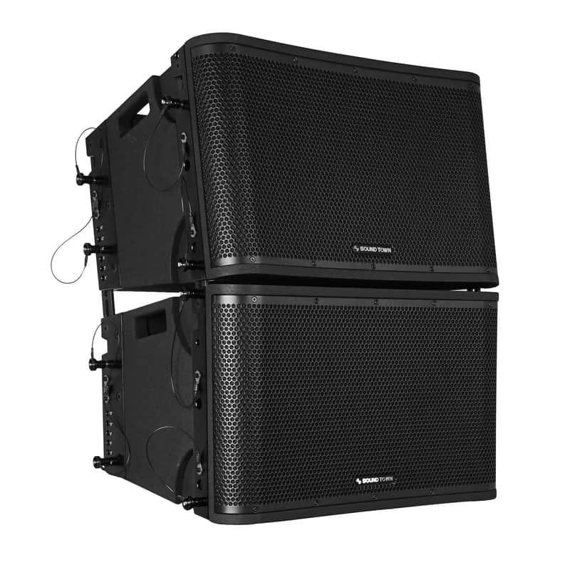 ZS-112BPW-PAIR | ZETHUS Series Pair of 12” Powered 2-Way Line Array Loudspeaker System w/ Two Titanium Compression Drivers, Onboard DSP, Black image 1