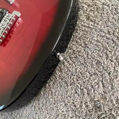 Red Burst HSS Guitar, Maple Neck, Basswood Body image 11