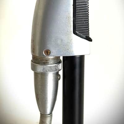 Vintage 1960's Shure 55S Dynamic Microphone, orig guts working, stand-cable inc image 10