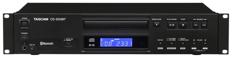 TASCAM CD-200BT Rackmount CD Player w/ Bluetooth Receiver image 1