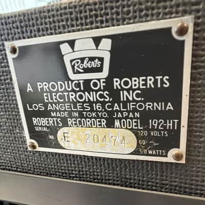 1960s Roberts Model 192 Tube-Driven Reel-to-Reel Tape Recorder image 12