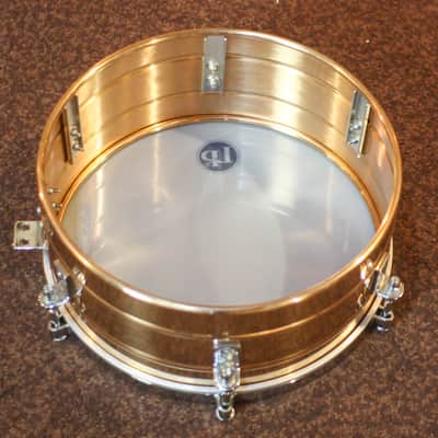 Used LP 15" Tito Puente Signature Rectangle Badge Bronze Timbale "New Supplier" image 4