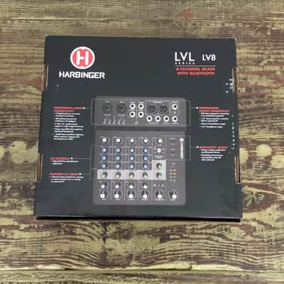 Harbinger LVL series LV8 8 channel mixer w/ Bluetooth 2022 - Black image 2
