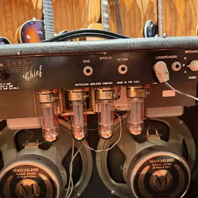 1997 Matchless Chief 100 2 x 12" Combo Amp Burgundy and Black image 7