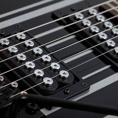 Schecter Synyster Standard Gloss Black with Silver Pin Stripes image 4