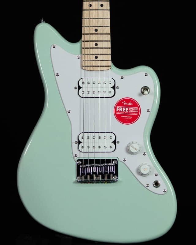 Squier Mini Jazzmaster HH, Maple FB, Surf Green image 1