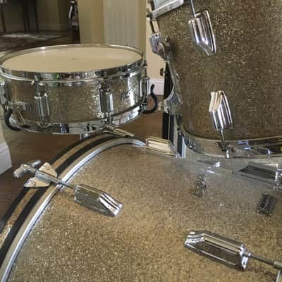 Rogers 1969 MINT Ginger Baker Silver Sparkle Drum Set image 9