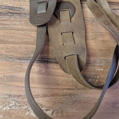 Silver Eagle Pick Pocket 2.5" Guitar Strap Brown Comfortable & Worn image 3