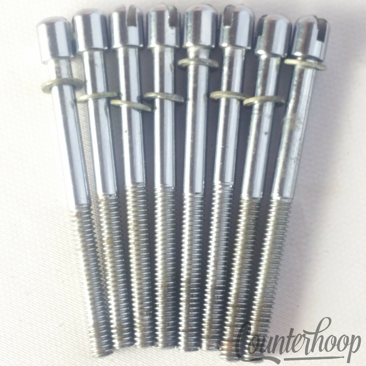 Ajax 8x 2 9/16" Slotted Tension T-Rods Tensioner Snare/Tom Drum UK Vintage 60s — main photograph