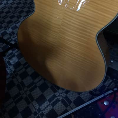 D'Angelico Left Handed Premier EXL-1 Hollow Body Electric Guitar- Nature - Nature / Blonde image 9