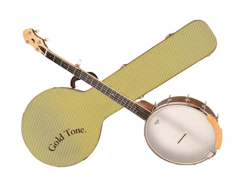 Gold Tone HM-100/L High Moon Hand-Crafted Mahogany Neck 5-String Openback Banjo w/Hard Case For Left Hand Player image 1