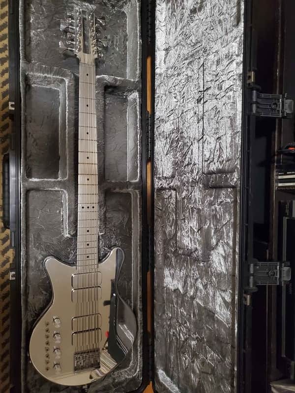 2010 Electrical Guitar Company Custom 12 string left handed bass w/TKL i-series case  Aluminum image 1