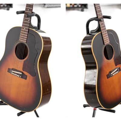 1967 Gibson J-45 acoustic guitar in Sunburst image 11