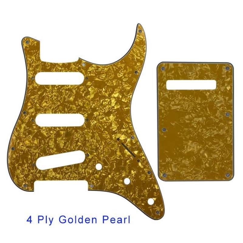 Pickguard Stratocaster-4Ply Golden Pearl image 1