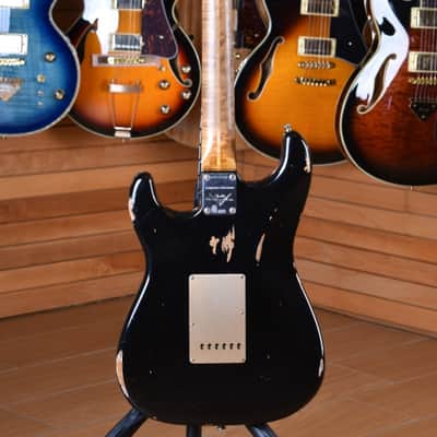 Fender Custom Shop Stratocaster 1956 Closet Classic Fat Roasted Neck Limited Edition Aged Black image 18