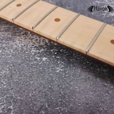 Mahogany Neck flame Maple Board Stainless Steel Jescar Frets image 5