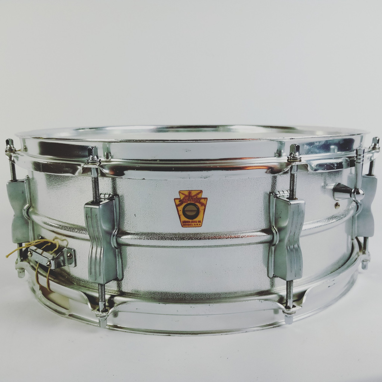 Ludwig 5x14"Prototype-Acrolite Snare Drum#404 Aluminum Shell+Rims+Lug Pre-Serial — main photograph