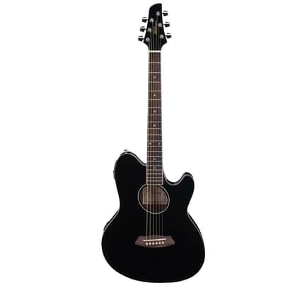 Ibanez TCY10E BK Talman Series Cutaway Acoustic-Electric Guitar - Black High Gloss image 2