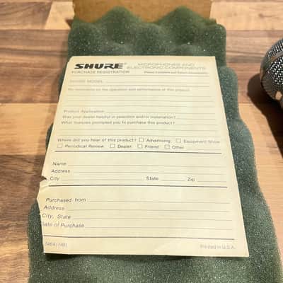 Shure 565SD Switchable Cardioid Dynamic Microphone 1984 - Present - Silver image 7