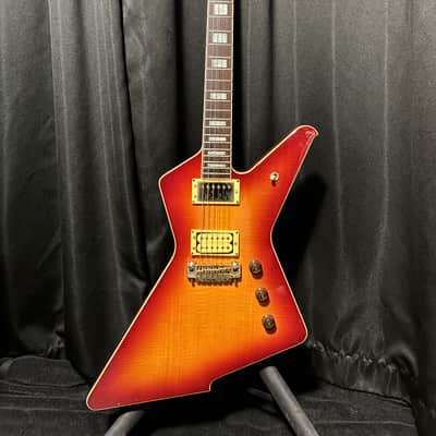 1983 Ibanez Destroyer II DT500CS – MIJ FujiGen – Cherry Sunburst Flame Top – X Series – Vintage Explorer image 4
