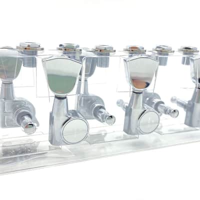 Gotoh Modern Keystone-Style Chrome Tuners (3 per side) image 6