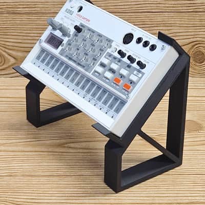 The Analog Source Dual Height Angled Riser Black Desktop Stand for Korg Volca Beats Bass FM Keys Nubass Loop Sample Synthesizer Mixer Drum Rhythm Machine Sampler