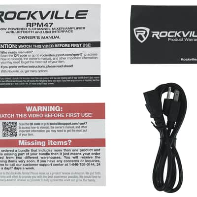 Rockville RPM47 1800w Powered 5 Channel Mixer/Amplifier Bluetooth/USB Interface image 8