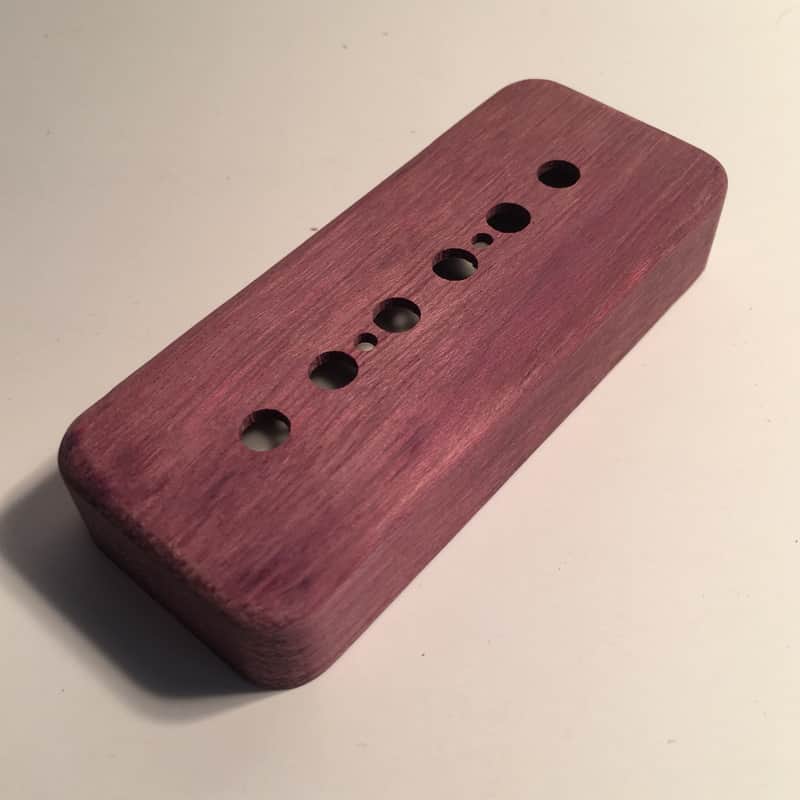 Guilford Purphleheart P-90 Pickup Covers for Bare Knuckle and others - 50/52mm - 1 Cover Natural Wood image 1