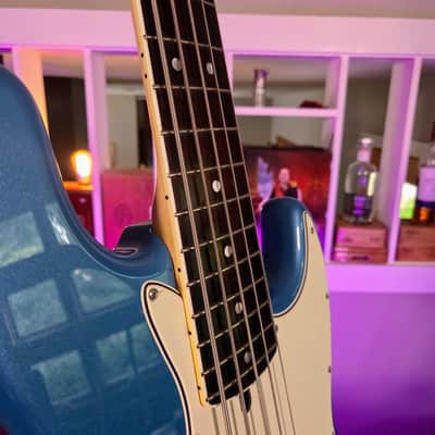 Alleva Coppolo LG5 Standard in Blue Metallic with Bound Indonesian Rosewood Fingerboard & AC In-House 60s Pickups image 8