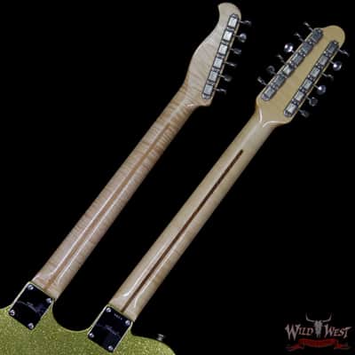 2003 Fred Stuart Golden Hawk Double-Neck Chartreuse Sparkle image 9