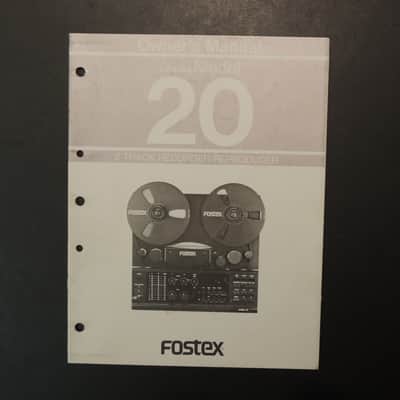 Fostex A-Series Model 20 Owner's Manual [Three Wave Music] image 1