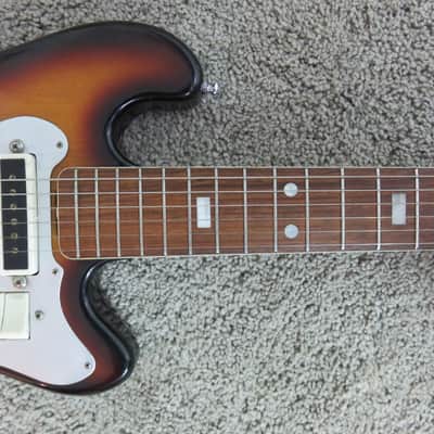 Vintage 1960s Teisco Kent Made in Japan Bizarre Guitar Rare 1 Pick Up Sunburst Model image 4