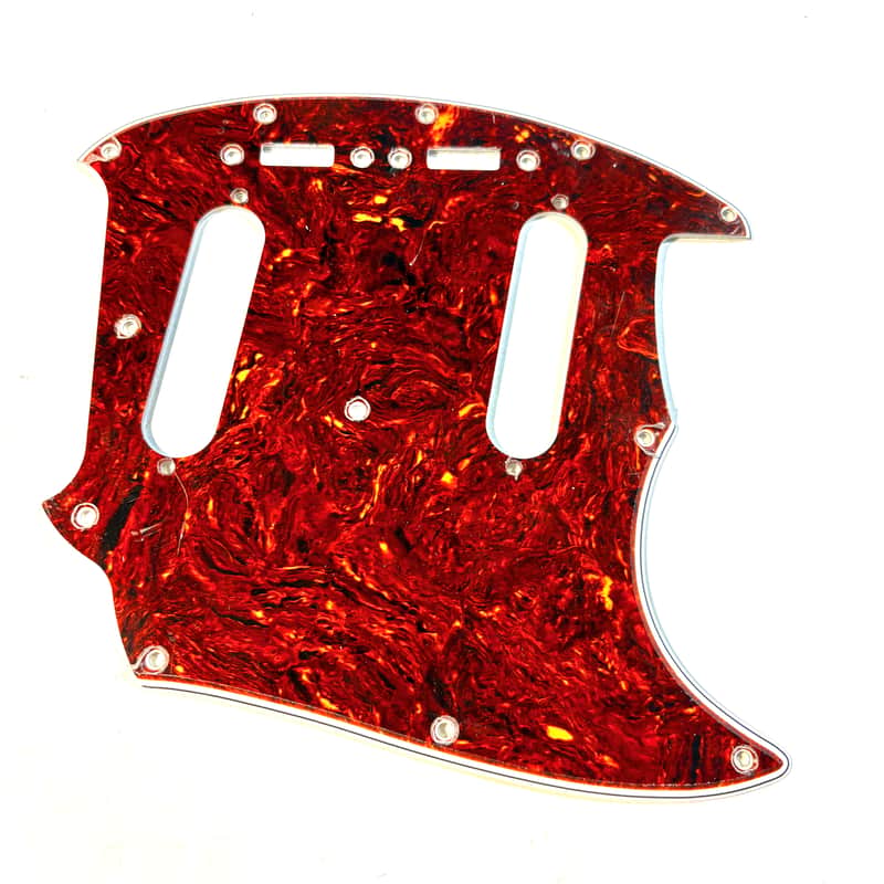 Celluloid Tortoise Tortoiseshell Wide Bevel Pickguard for Squier Classic Vibe '60's Mustang image 1