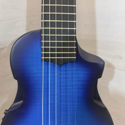 Ibanez AUP10FMNE-TBO 6-String Tenor Acoustic Electric Ukulele Blue w/ Bag 2024 image 4